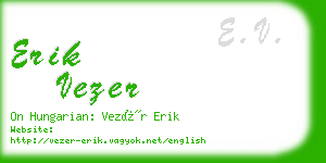 erik vezer business card